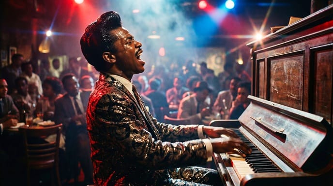 Little Richard tocando el piano