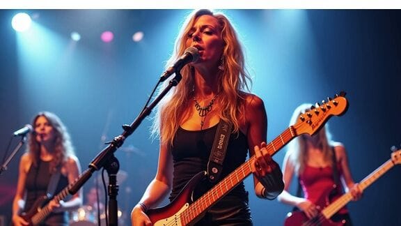 Banda femenina de heavy metal - IA