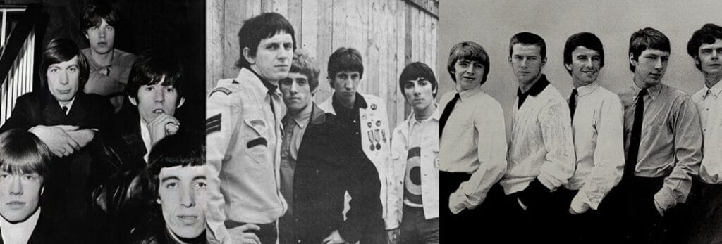 Stones, Kinks y Yardbirds collage