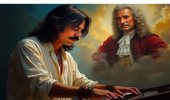 Alegoría de Jon Lord con J.S. Bach