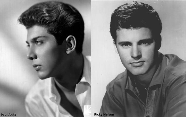Paul Anka y Ricky Nelson (montaje)