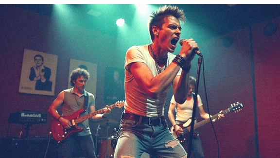 Banda de punk rock tocando