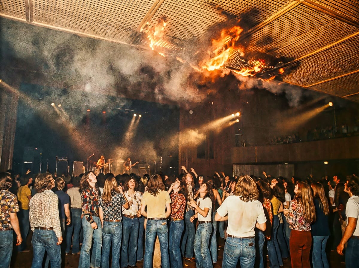 Se inicia el incendio en el techo