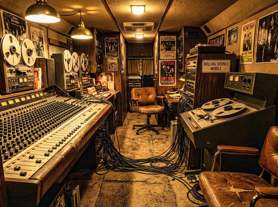 Estudio de grabación móvil de principios de 1970.