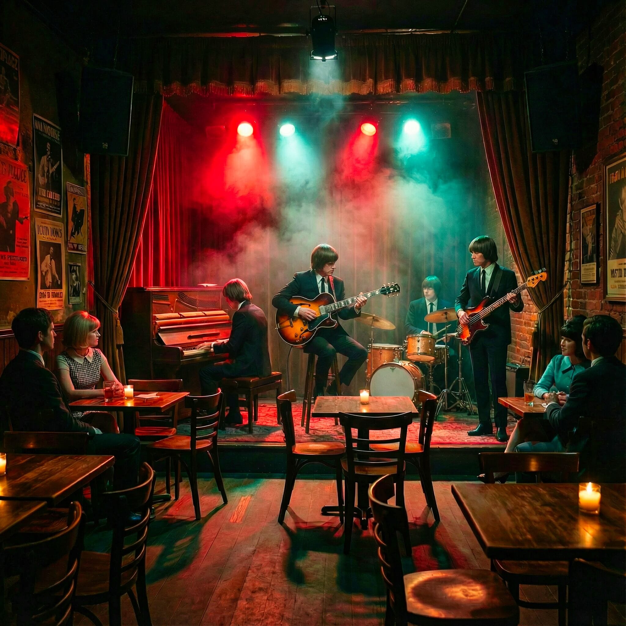 Mismo escenario, mismo club, músicos beat